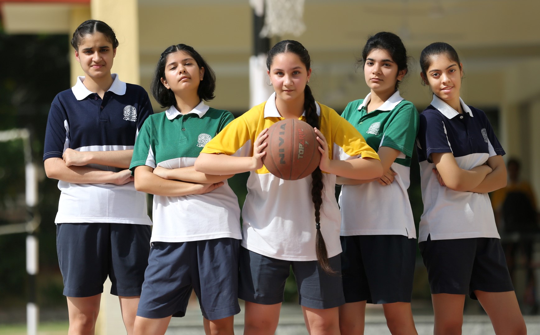 student smiling and using hand gestures