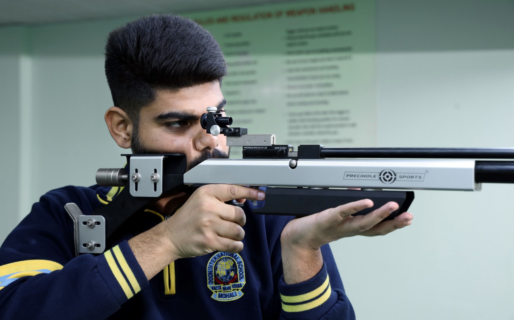 2 students talking and smiling