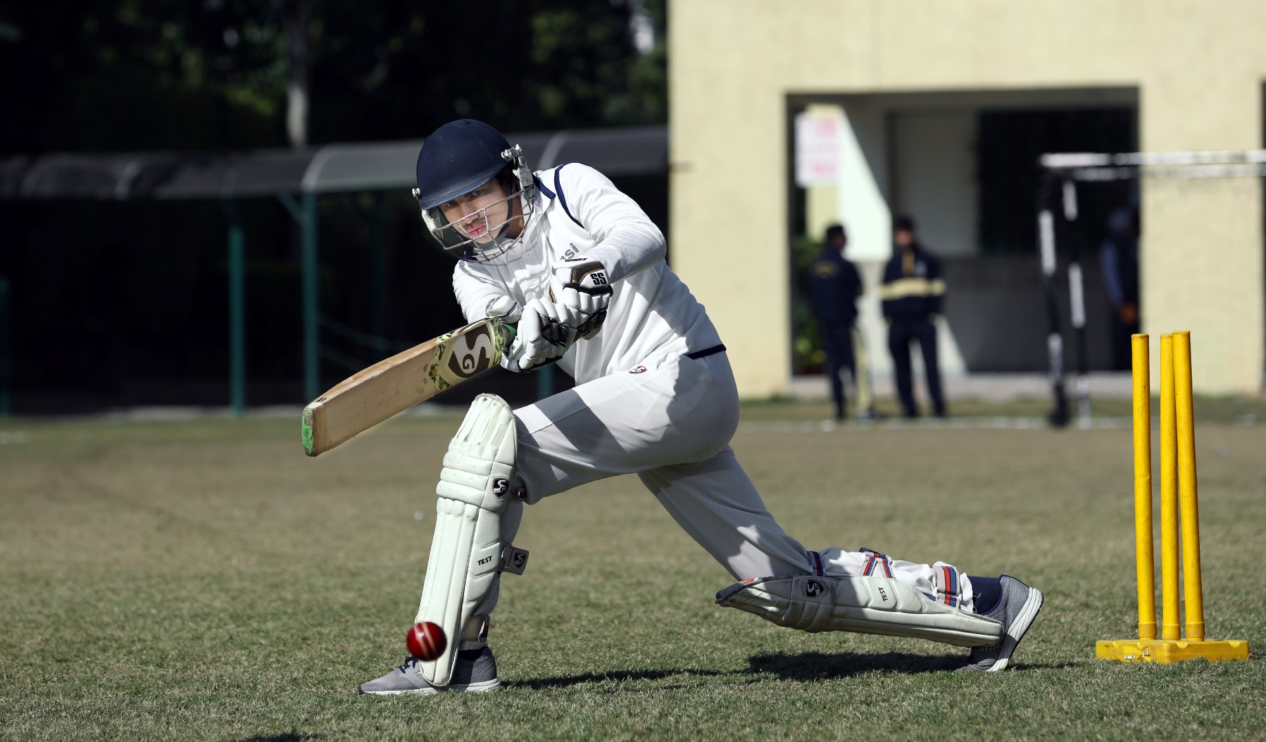2 students talking and smiling